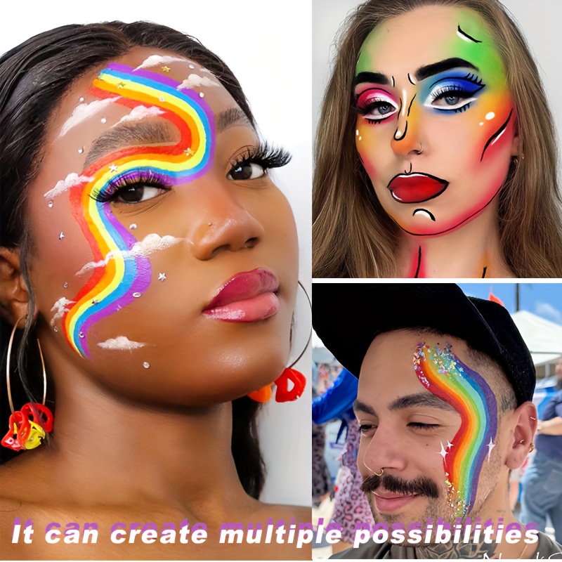 Rainbow Face and Body Paint Se - огляд і ціна Cosplay Prop Paint