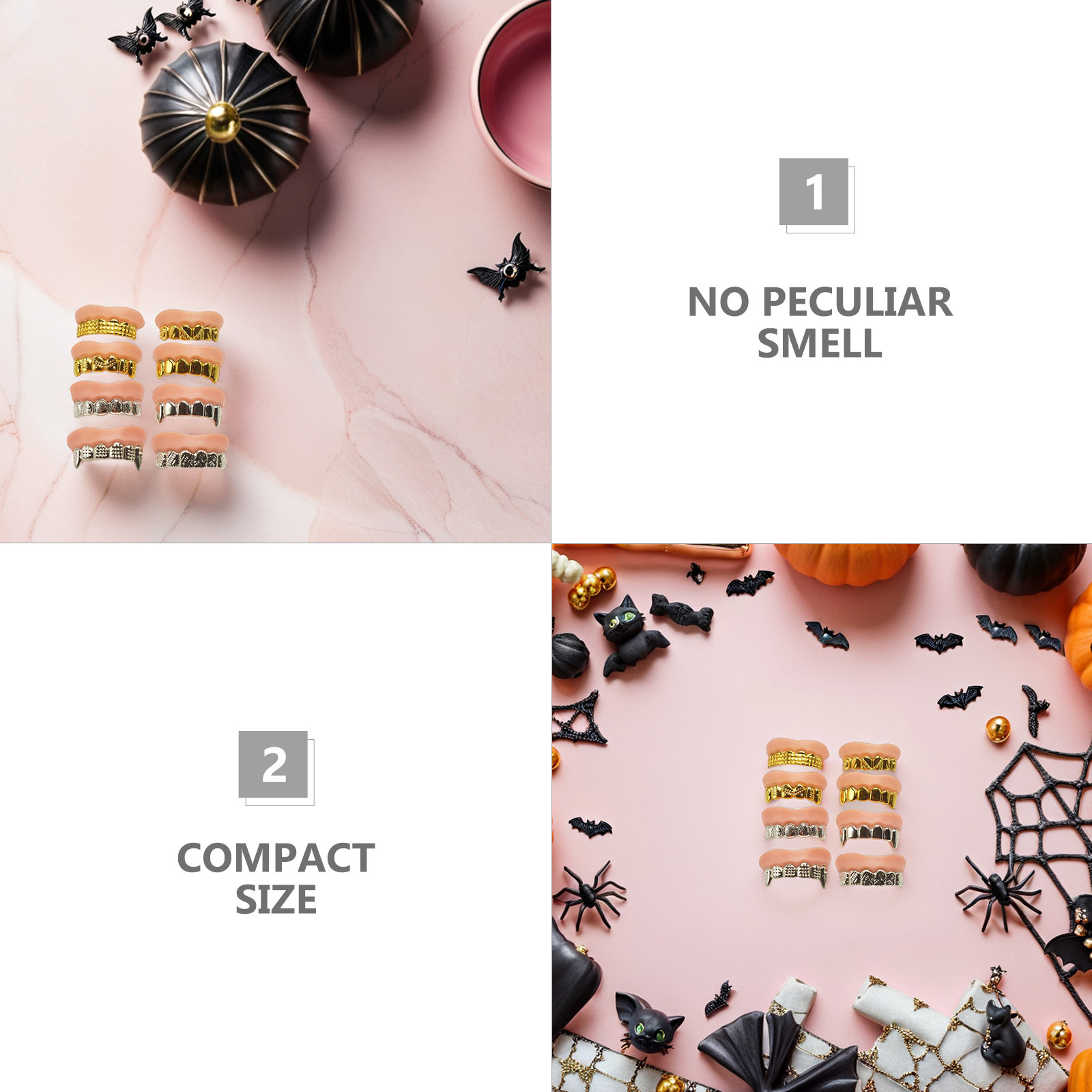 8Pcs Fake Zombie Teeth Funny H - огляд і ціна Easy Cosplay Prop