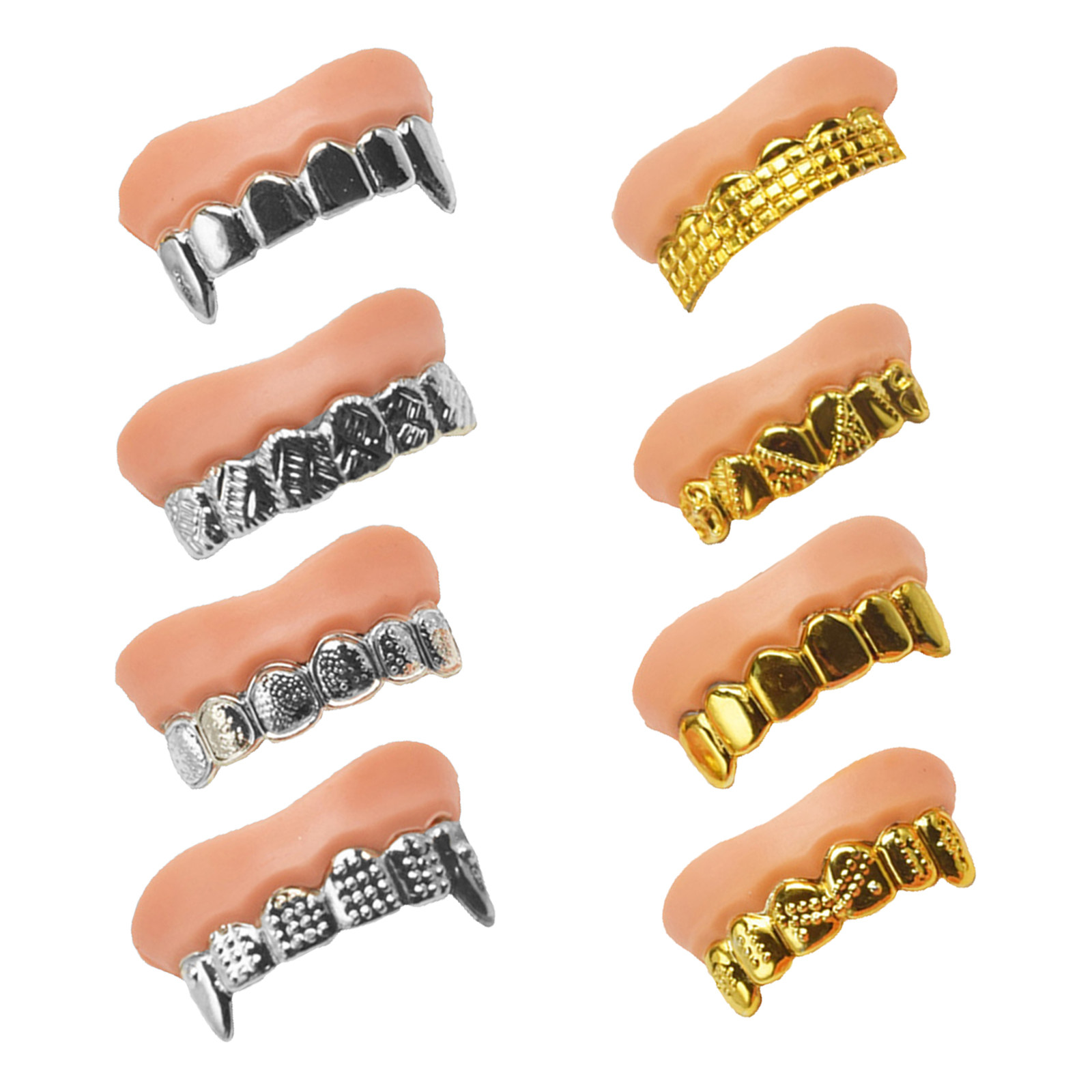 8Pcs Fake Zombie Teeth Funny H - огляд і ціна Easy Cosplay Prop