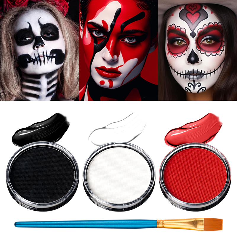 3pcs Black White Red Water‑Bas - огляд і ціна Cosplay Prop Paint