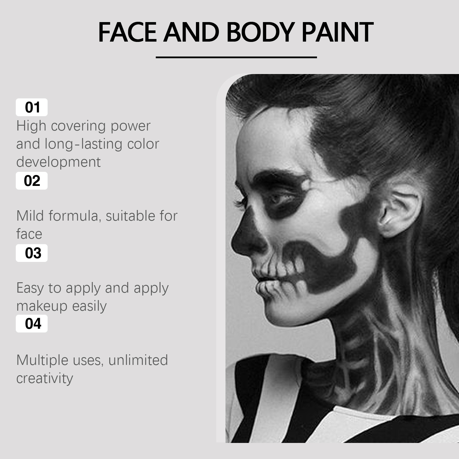 Halloween Face Painting Kit Hi - огляд і ціна Cosplay Prop Paint