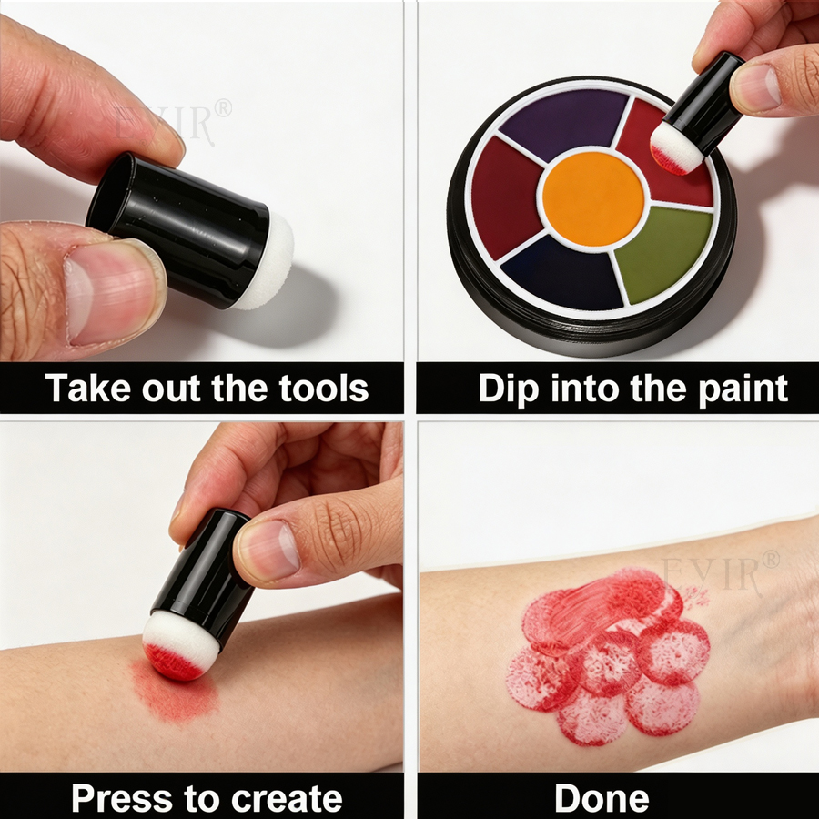 6 Colors Face Body Paint Palet - огляд і ціна Cosplay Prop Paint