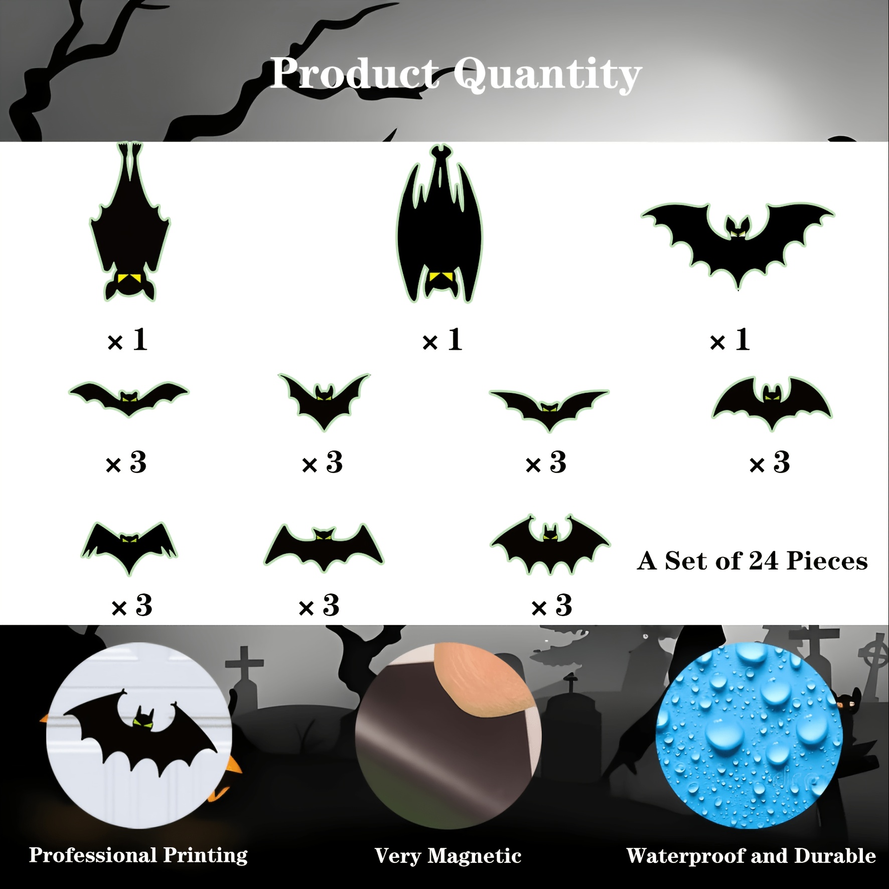 24 Halloween Magnetic Bats for - огляд і ціна Cosplay Bat Prop