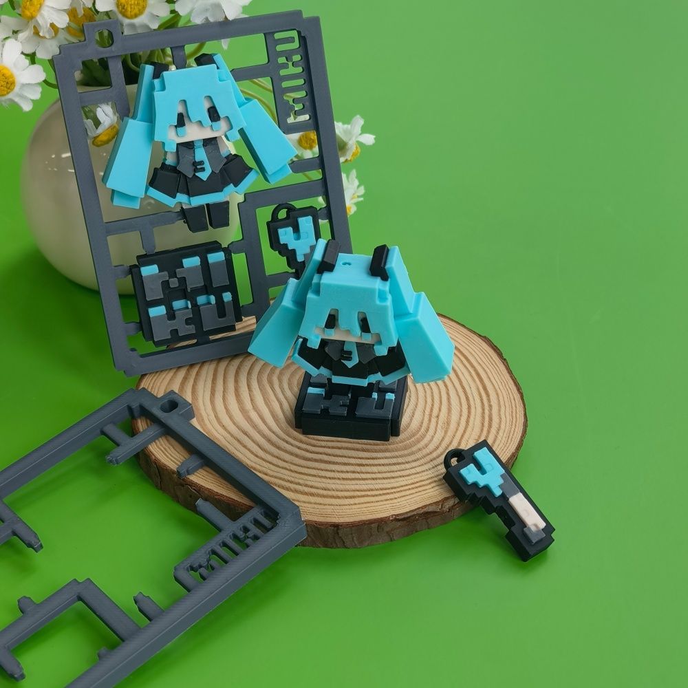 3D Printed Cute Pixel Hatsune  - огляд і ціна Cosplay Prop 3D Print
