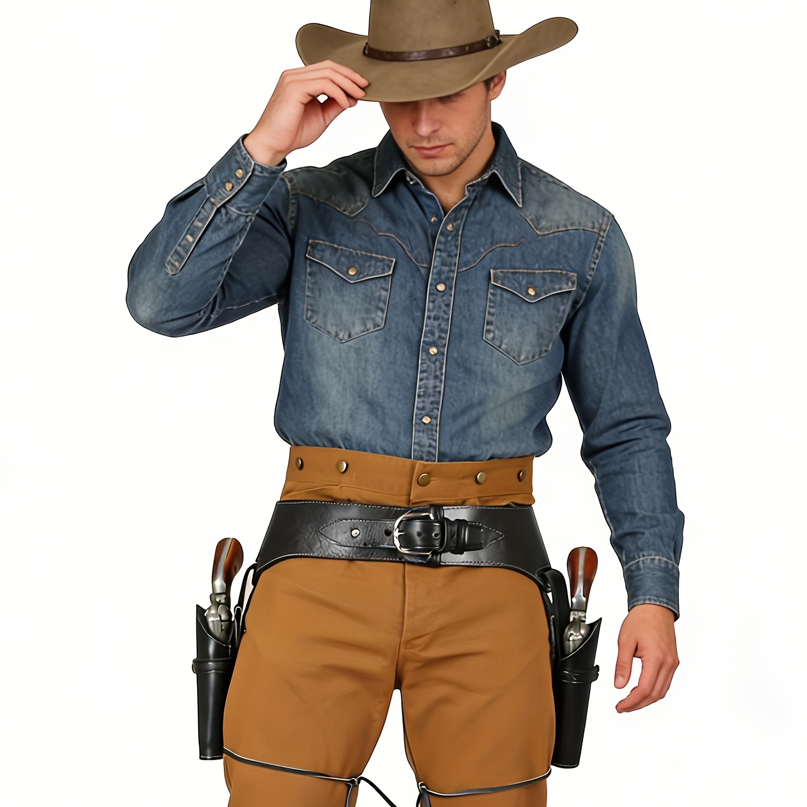 Vintage West Cowboy Thigh Hols - огляд і ціна Cosplay Prop Pistol